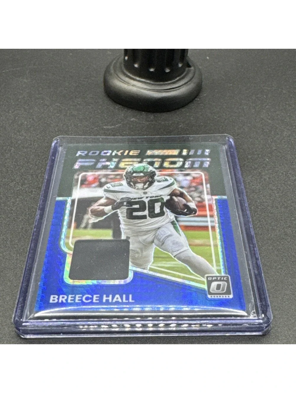Breece Hall Rookie Phenom Optic No. RP-BH Panini 2022 with Swatch